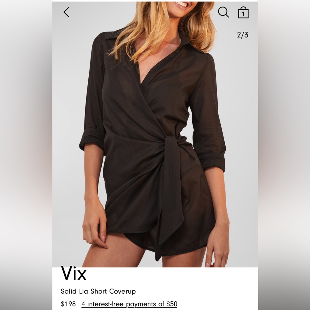 Lia Short Cover Up in BLACK new great condition